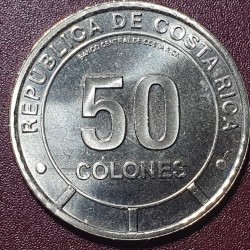 Costa Rica 50 colones, 2023 Coral Reef. Hawksbill Sea Turtle UC214