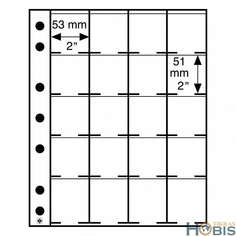 Įmautės 20 holderių Grande A4, Leuchtturm M20K