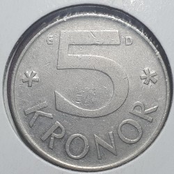 Švedija 5 kronos, 1991 KM853