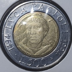 Italija 500 lirų, 1994...