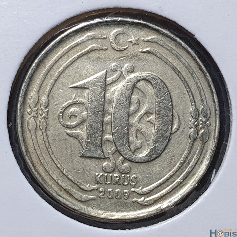 Turkey 10 kurus, 2009 KM1241