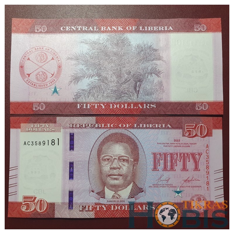 Liberia 50 Dollars, 2022 P-40a