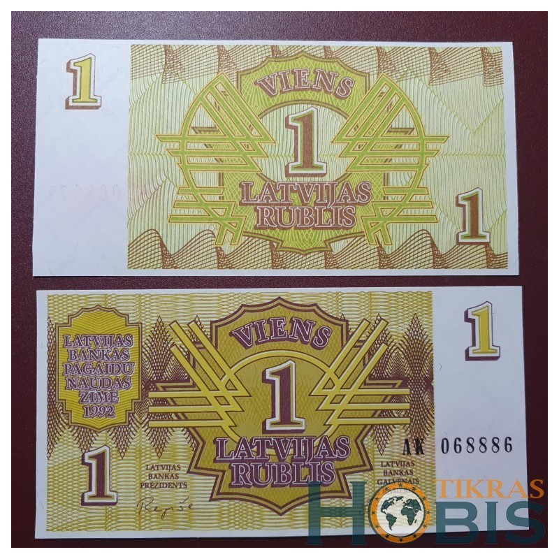 Latvia 1 rublis, 1992 P-35a