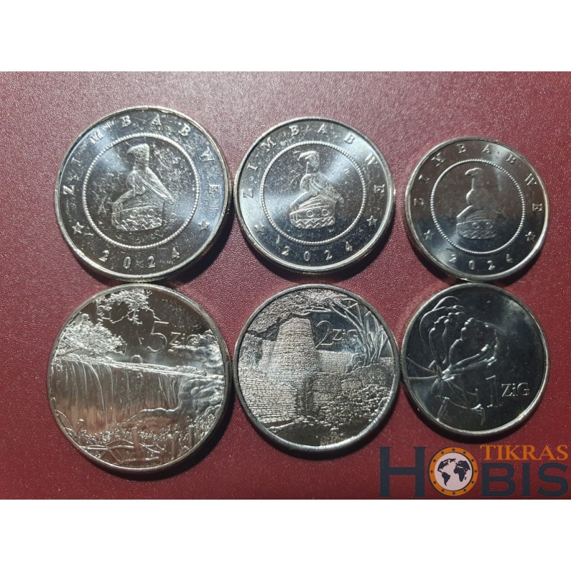Zimbabvė, 2024 metų zigų, 3 vnt. rinkinys