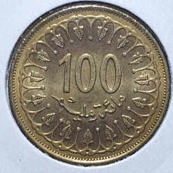Tunisia 100 millimes, 2018...