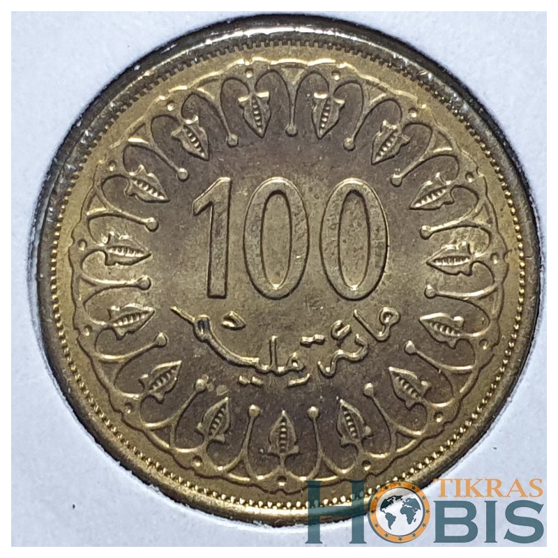 Tunisia 100 millimes, 2018 KM309