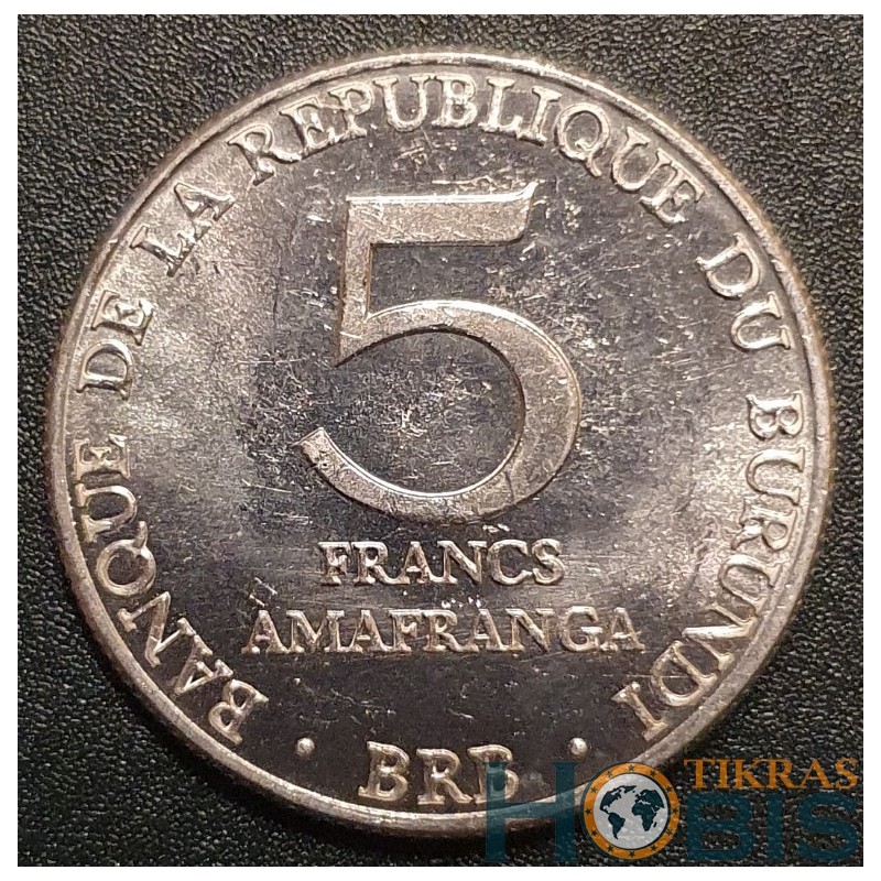 Burundi 5 francs, 1980