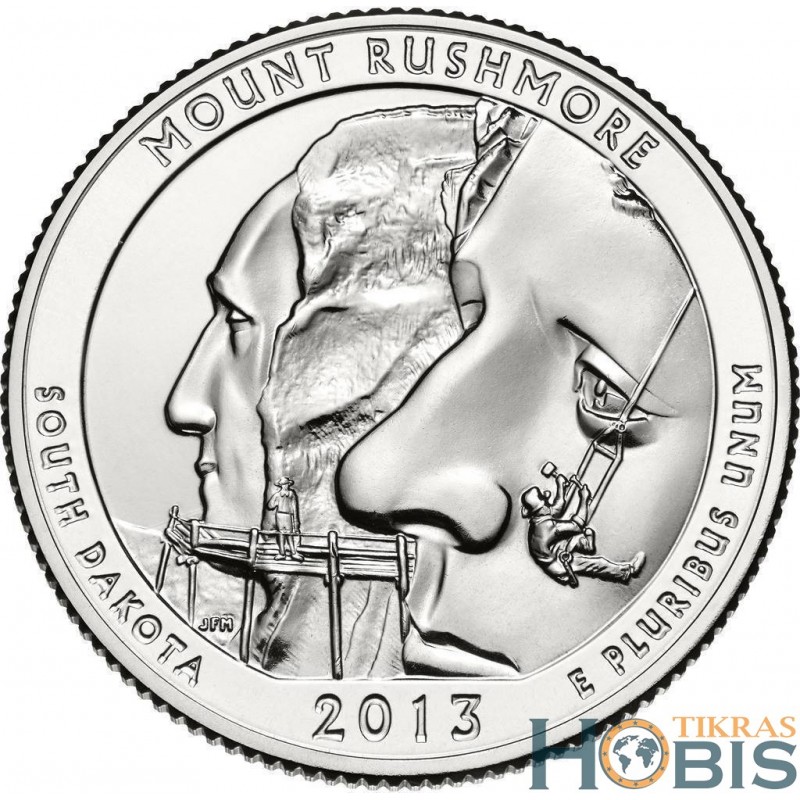 US 25 cents, 2013 Mount Rushmore, South Dakota KM546