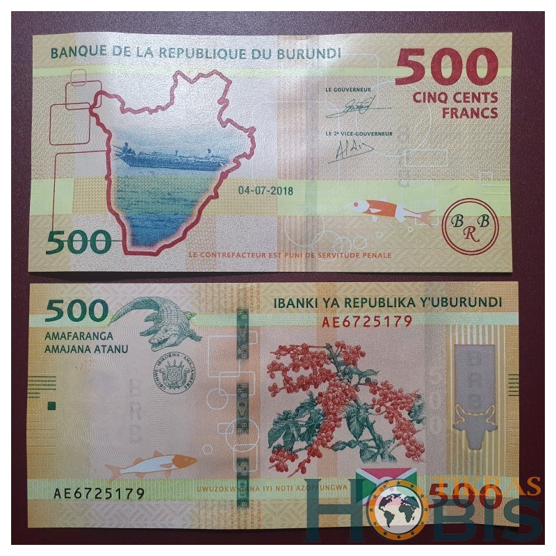 Burundis 500 frankų, 2018 P-50b
