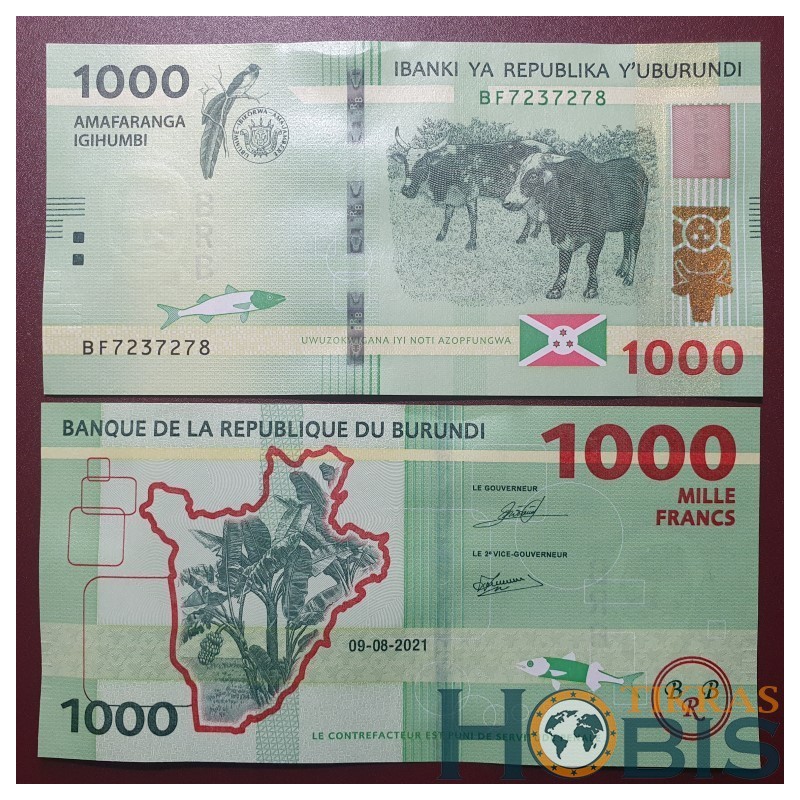 Burundis 1000 frankų, 2021 P-51b