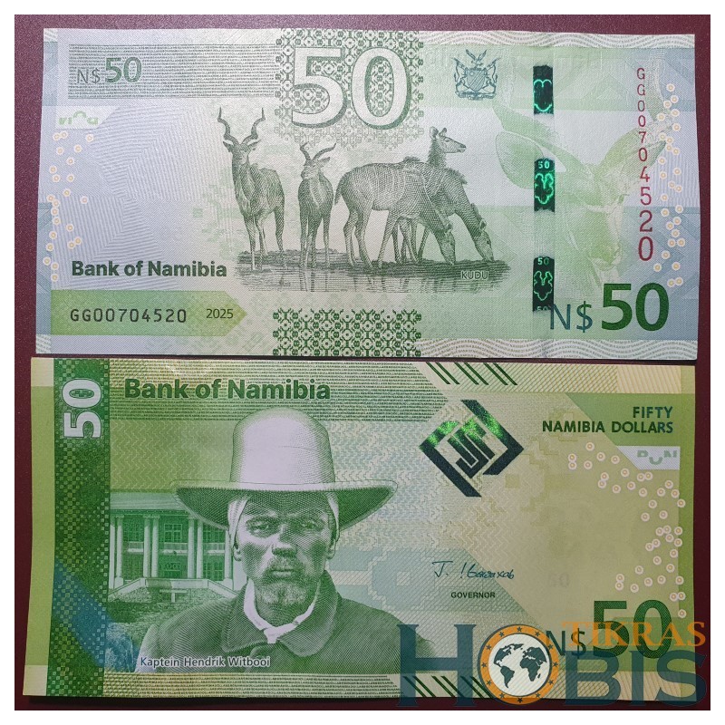 Namibia 50 dollars, 2025 P-22a