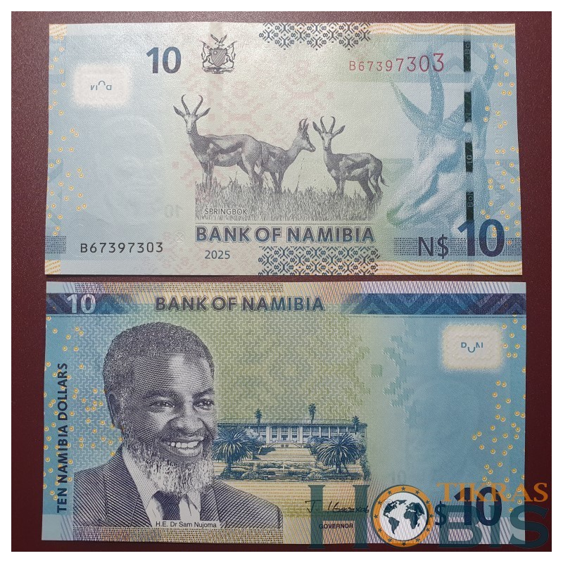 Namibija 10 dolerių, 2025 P-16c