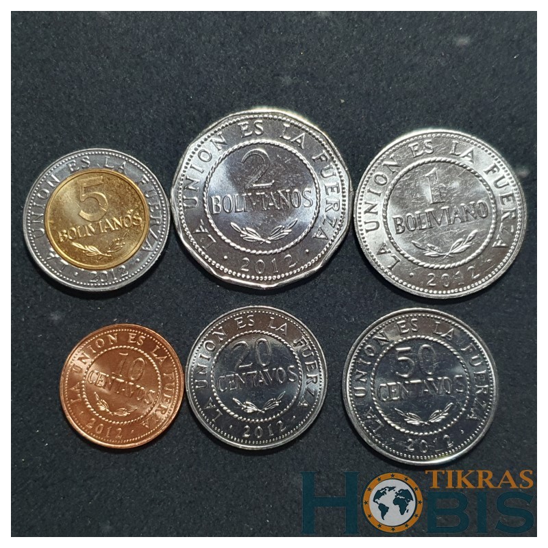 Bolivija 2012, 6 vnt. rinkinys