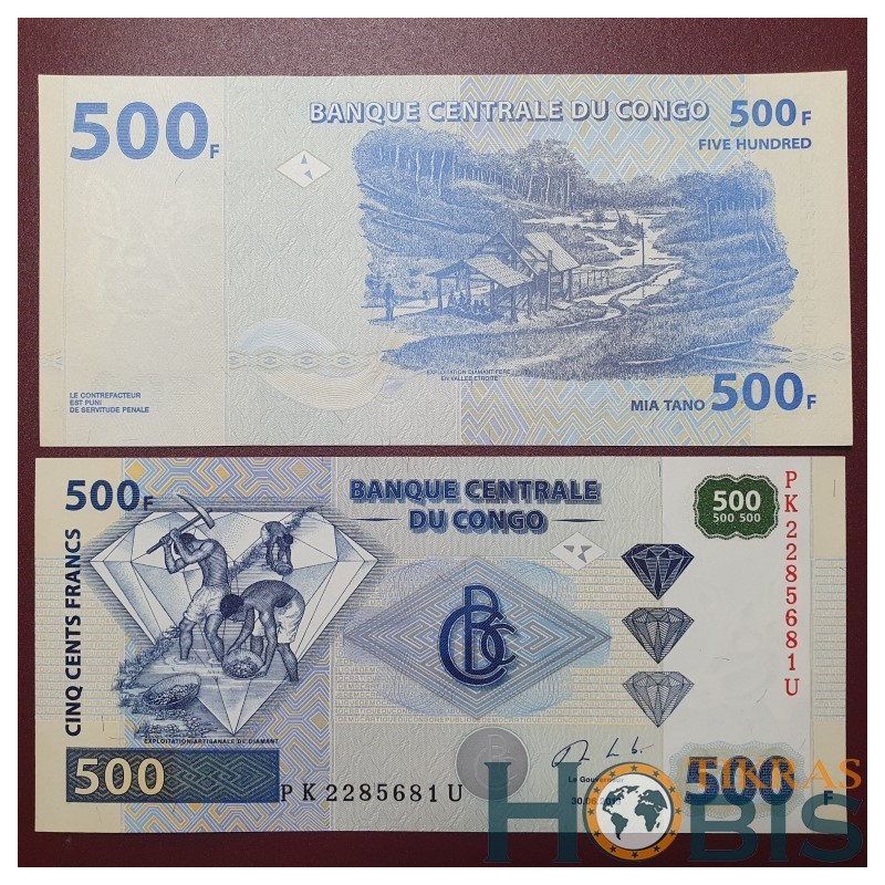 Kongas 500 Francs, 2013 P-96