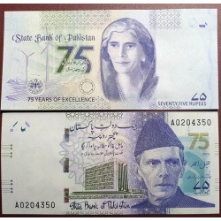 Pakistanas 75 Rupees, 2023...