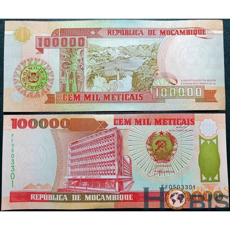 Mozambique 100000 Metticais, 1993 P-139
