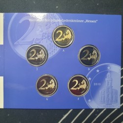 Vokietija 2 eurai, 2015 Hesenas KM336 ADFGJ