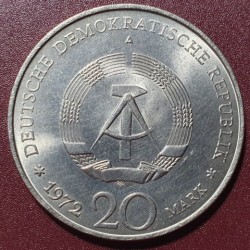 Vokietija - VDR 20 markių, 1972 Vilhelmas Pykas KM42