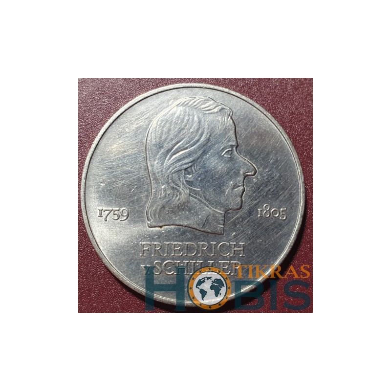 Vokietija - VDR 20 markių, 1972 Frydrichas Šileris KM40