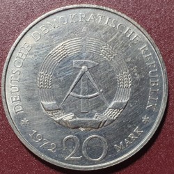 Vokietija - VDR 20 markių, 1972 Frydrichas Šileris KM40