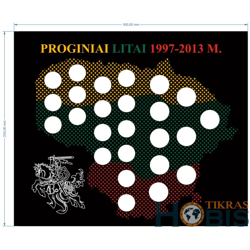 Rėmelis Lietuvos proginės monetoms Nr. 87 skirtas 1 ir 2 litams