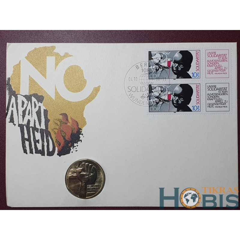 Vokietija - VDR 5 markės, 1978 Anti-Apartheid Year KM68 Voke