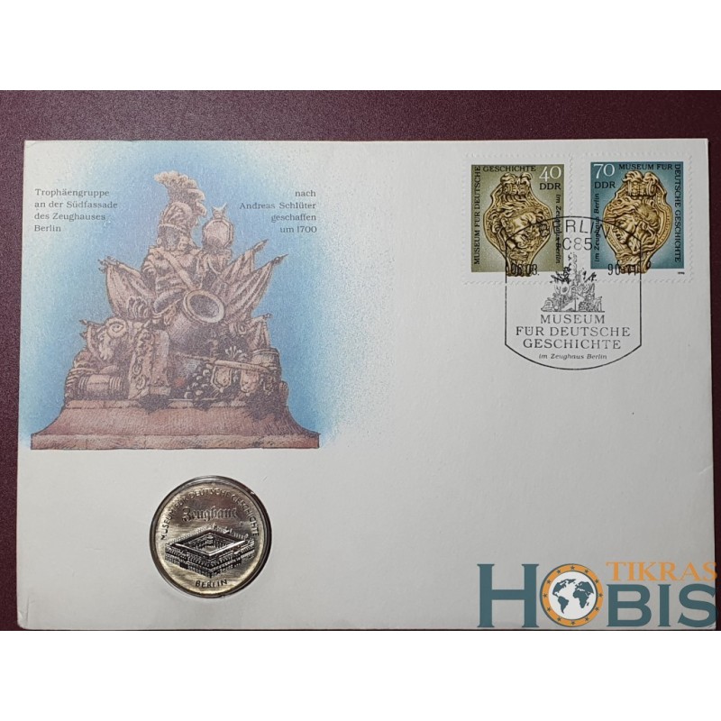 Germany - GDR 5 marks, 1990 Zeughaus Museum of Berlin KM135 envelope