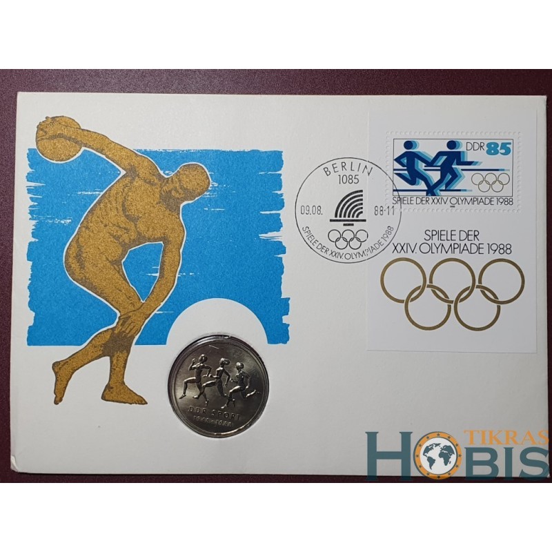 Vokietija - VDR 10 markių, 1988 Sporto komitetas KM125 voke(2)