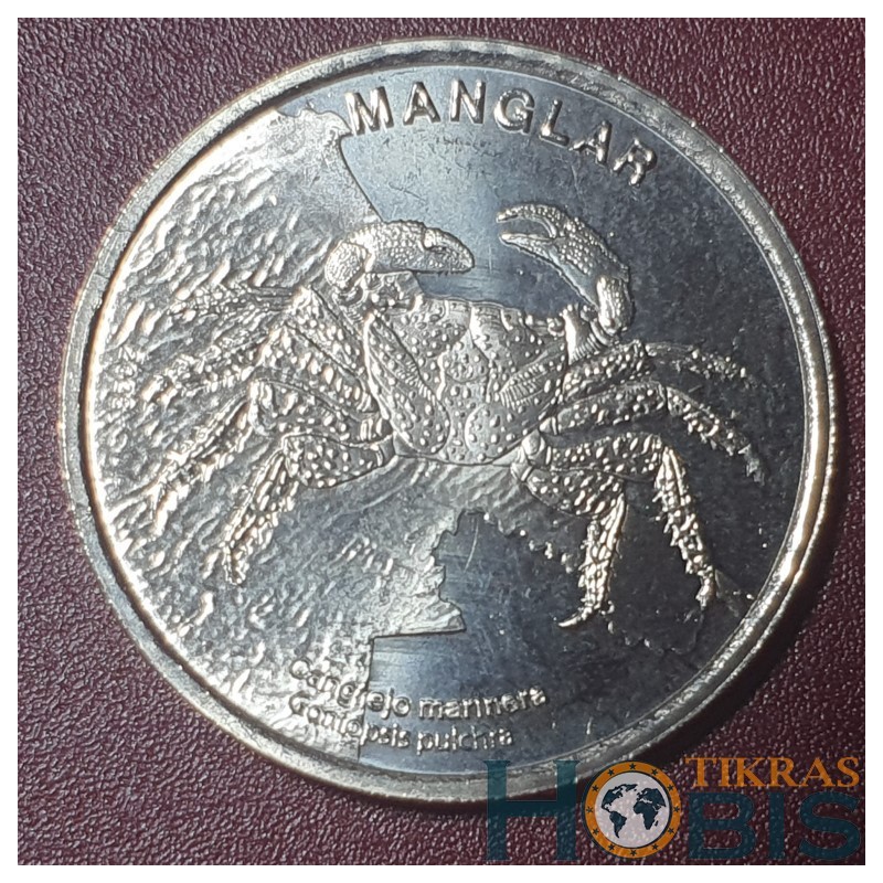 Costa Rica 50 colones, 2023 Racer Mangrove Crab UC225