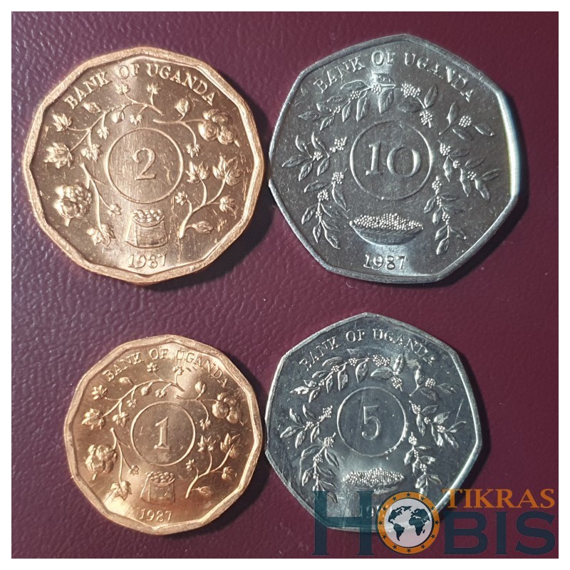 Uganda 4 vnt. setas 1987