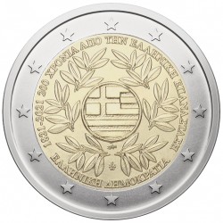 Greece 2 euro, 2021 200th...