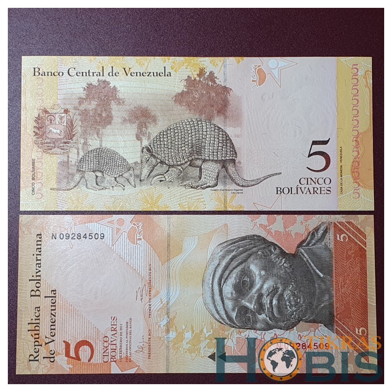 Venezuela 5 bolívars, 2011 P-89e