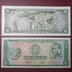 Peru 5 Soles de Oro, 1974...