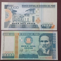 Peru 10000 Soles, 1988 P-140a