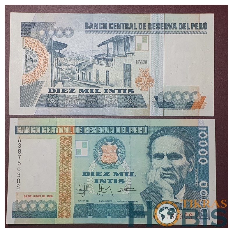 Peru 10000 Soles, 1988 P-140a