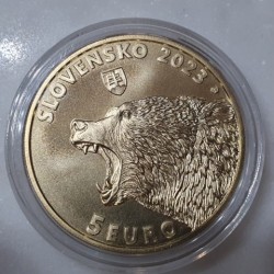 Slovakia 5 euro, 2023 Brown Bear UC256