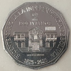 Bolivia 2 bolivianos, 2025...