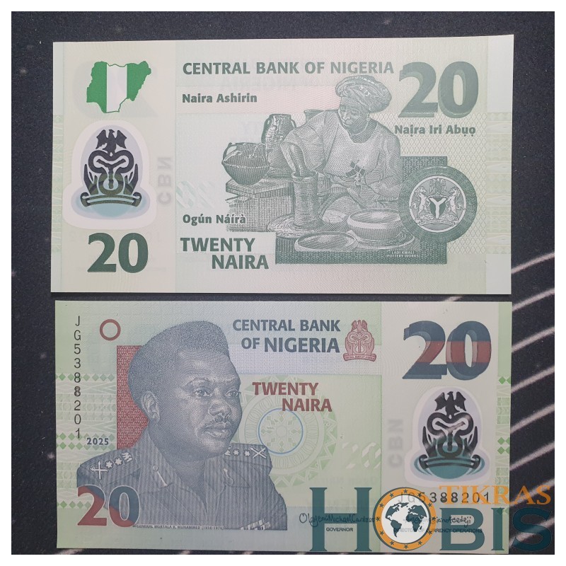 Nigeria 20 naira, 2025 P-34t