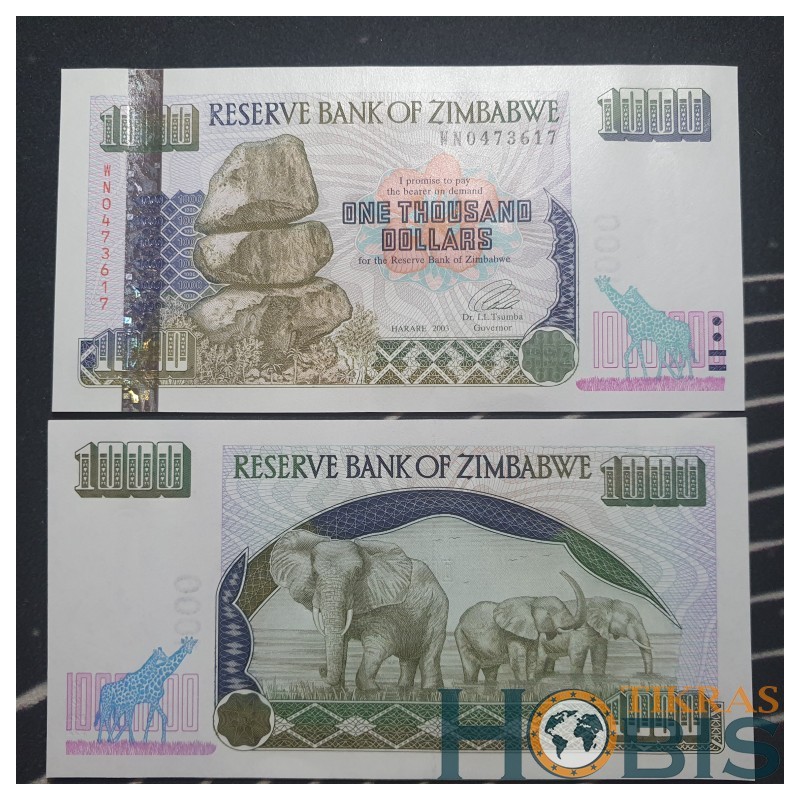 Zimbabvė 1000 Dollars, 2003 P-12b