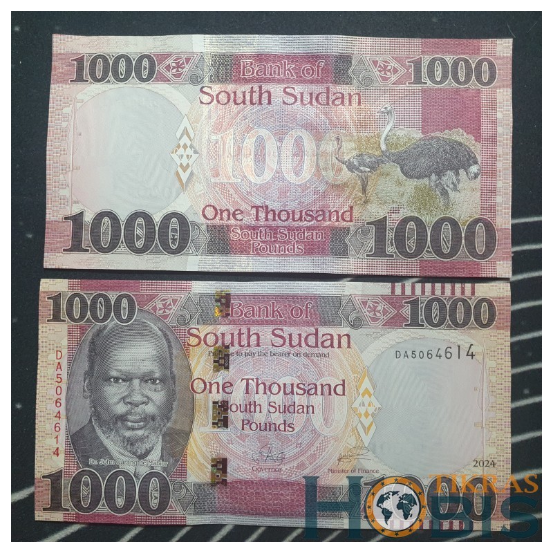 Pietų Sudanas 1000 Pounds, 2024 P-21a