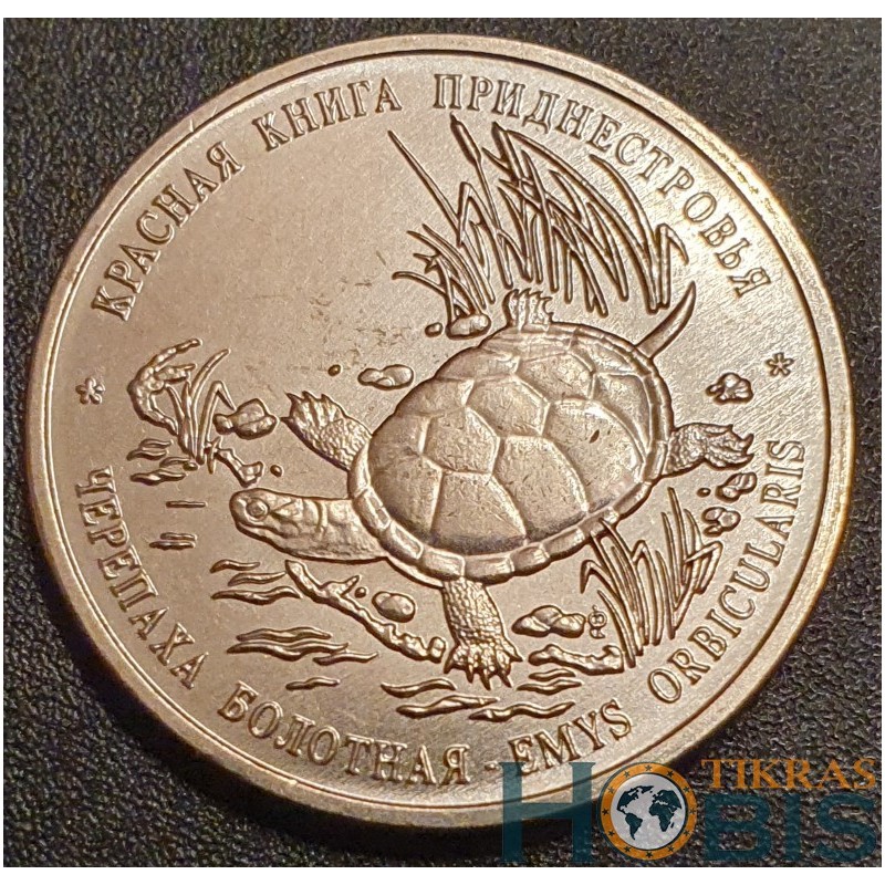 Padniestrė 1 rublis, 2018 Pond Turtle