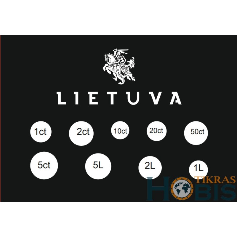 Frame for Lithuanian coins No. 89 1991-2014 (excluding 1991 litas)
