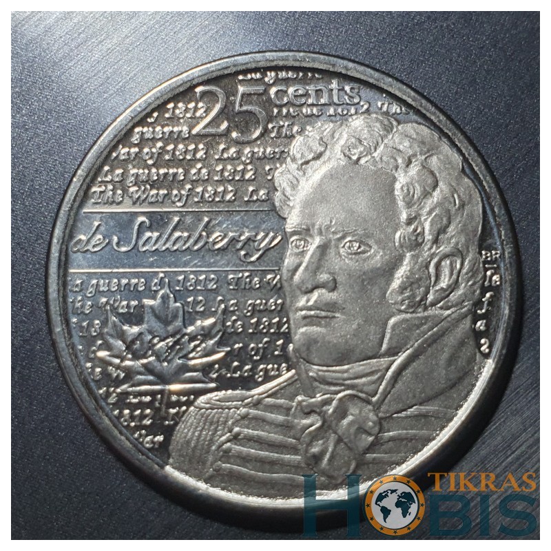 Canada 25 cents, 2013 Charles de Salaberry UC100