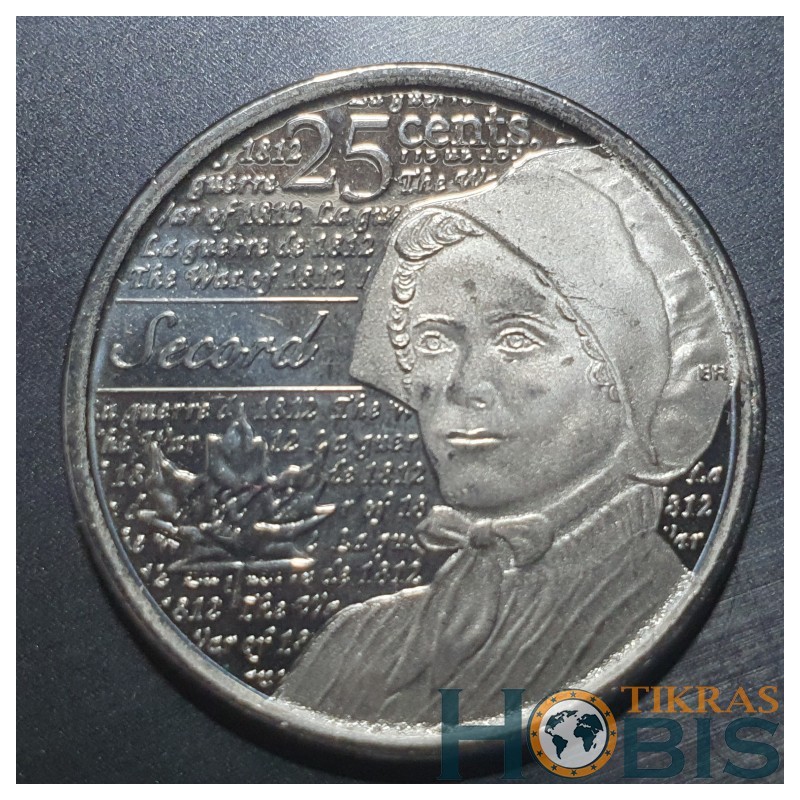 Canada 25 cents, 2013 Laura Secord KM1700