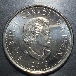 Canada 25 cents, 2013 Laura Secord KM1700a