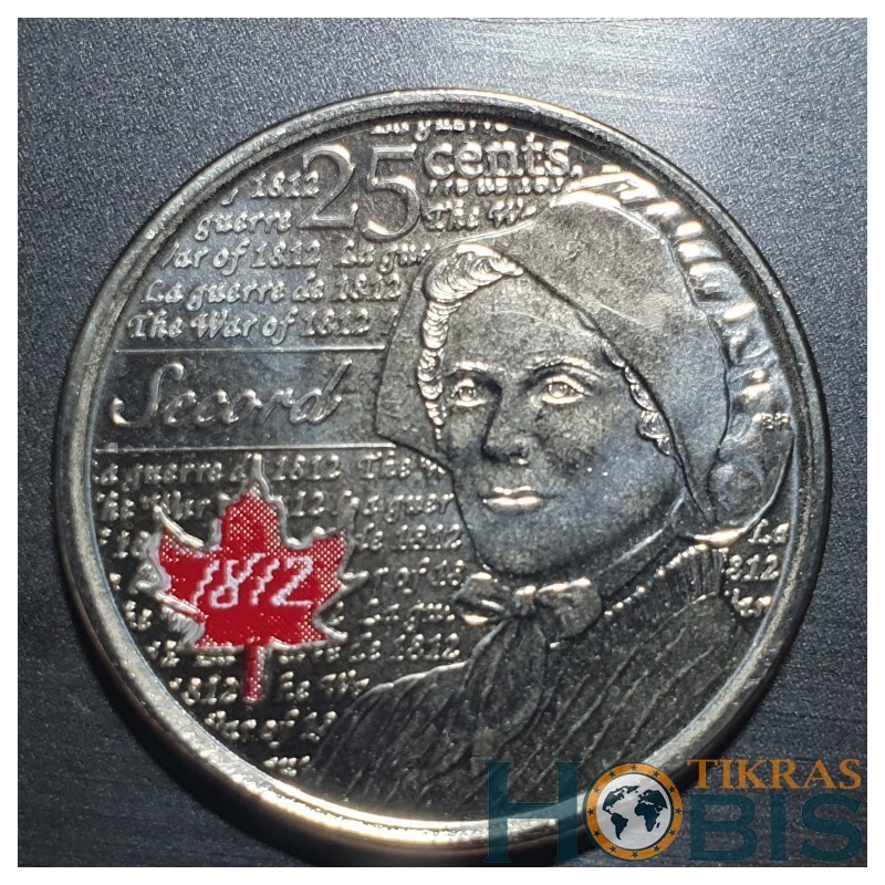 Canada 25 cents, 2013 Laura Secord KM1700a