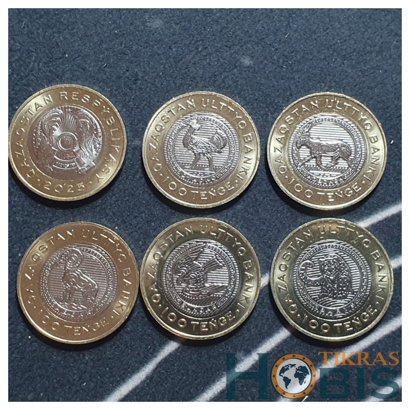 Kazakhstan 100 tenge, 2025 Wildlife of Kazakhstan - 5 pcs
