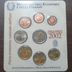 Italija 2002 eurų BU rinkinys