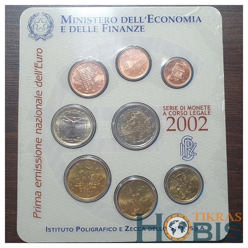 Italy 2002 euro BU set