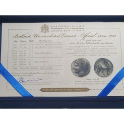 Malta 2011 BU Euro monetų rinkinys su progine ir medaliu